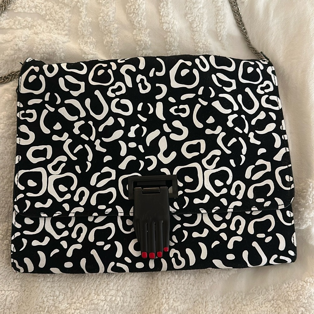 Opening Ceremony leopard red nail bag